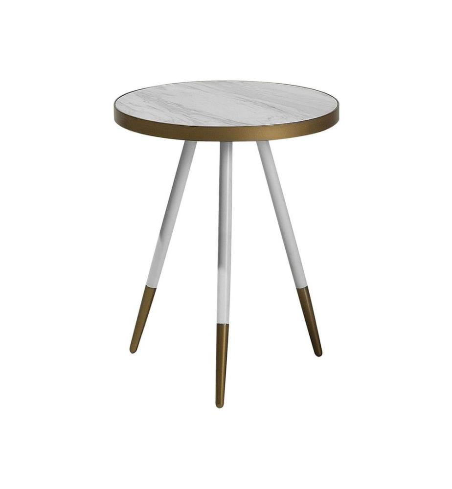 Table d'appoint RAMONA Marbre blanc
