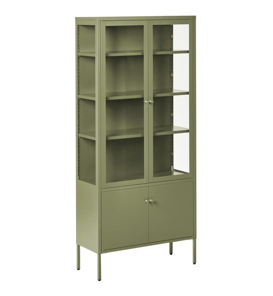 Vitrine en verre OXTED Métal 80 cm Vert