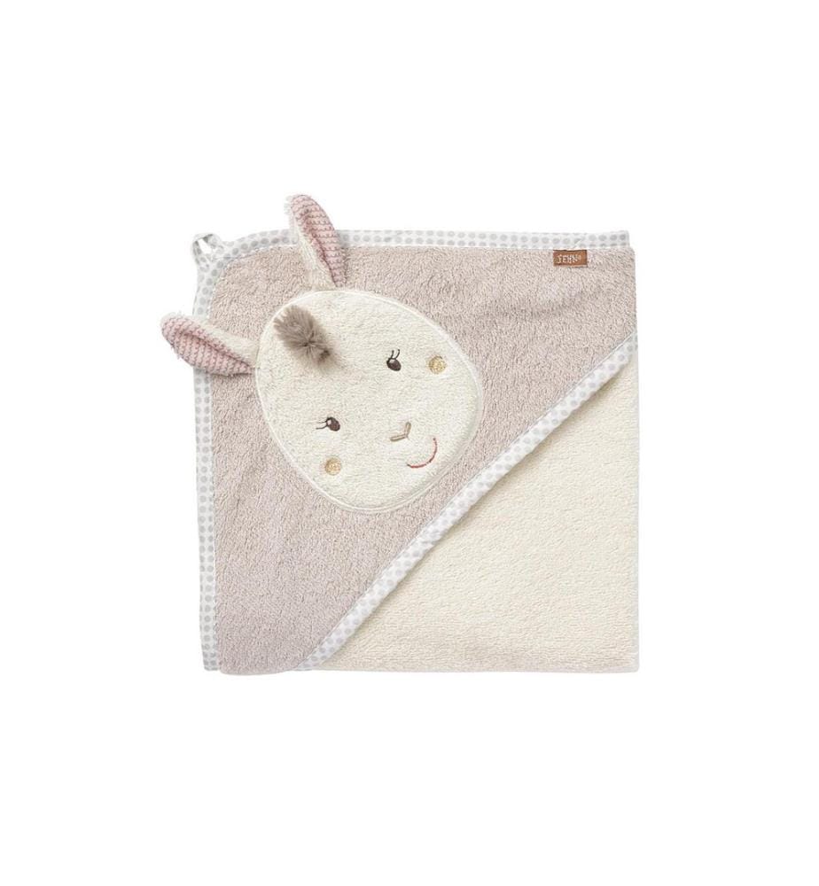 FEHN - Serviette de bain à capuche Lama Pérou 80 x 80 cm