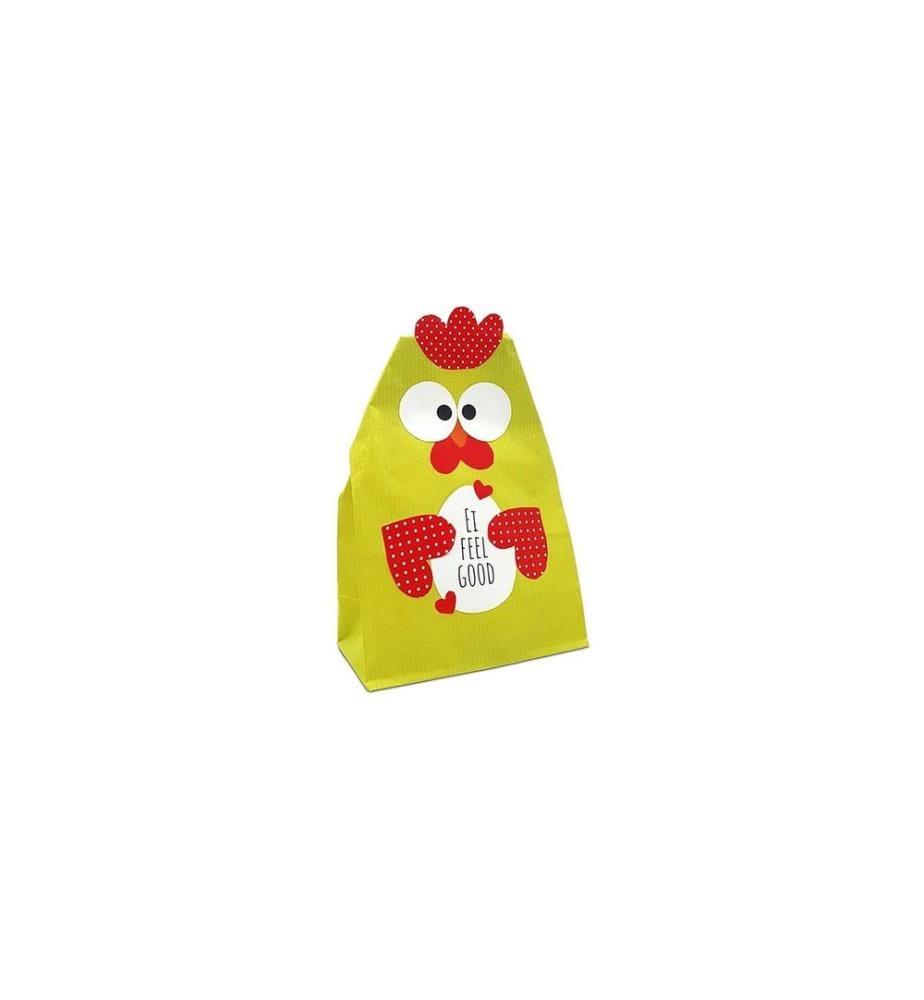 Braun + Company Sac en papier Lot de 2 Poulet, Jaune