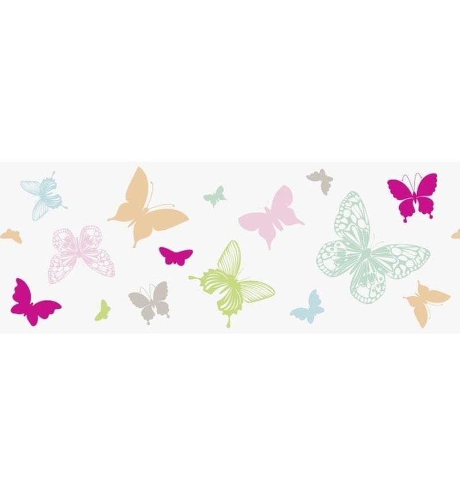 HEYDA - Image pour fenêtre Butterflies 1 Pièce/s, Rose/Menthe/Rose/Vert