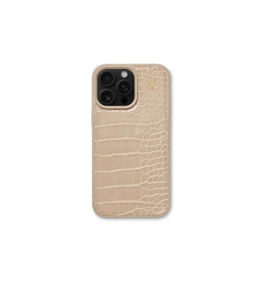 IDEAL OF SWEDEN - Coque arrière Croco iPhone 16 Pro Beige