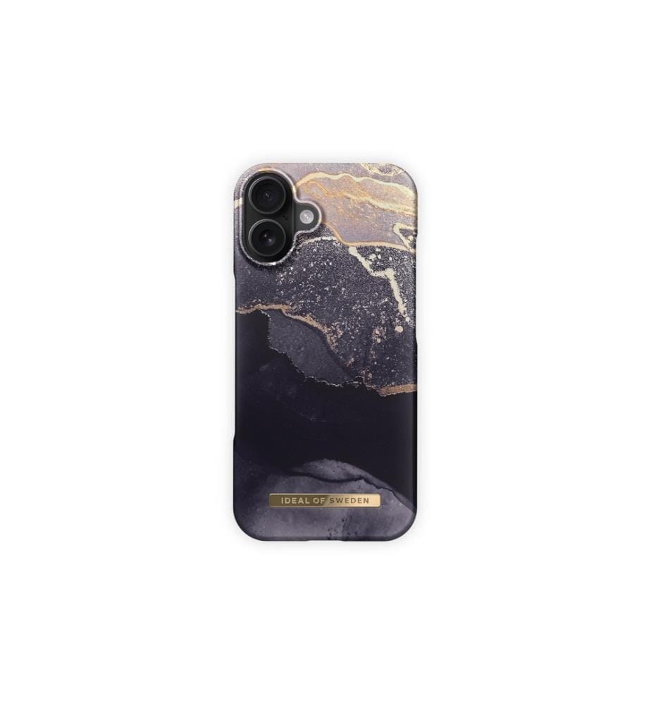 IDEAL OF SWEDEN - Coque arrière iPhone 16 Marbre doré Twilight