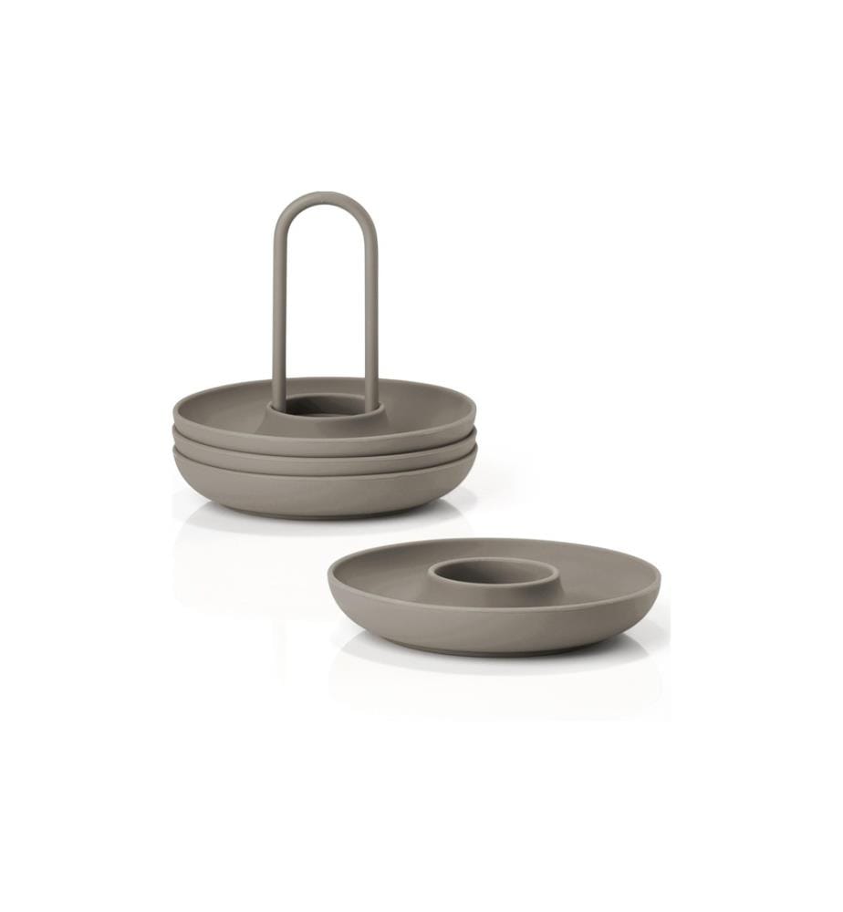 ZONE DENMARK - Coquetier Singles 4 pièces, Taupe