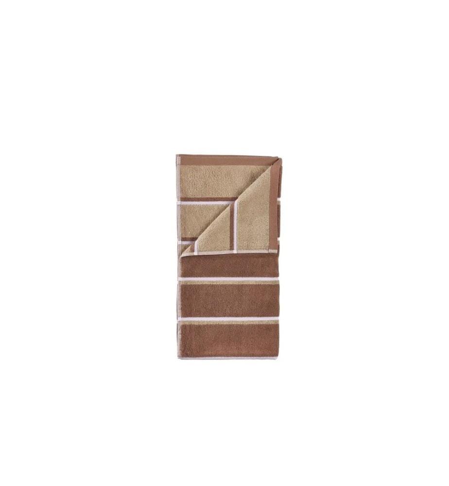 ZONE DENMARK - Serviette de douche 70 x 140 cm terre cuite/chameau/lupin