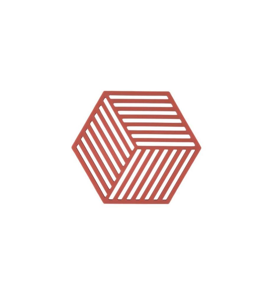 ZONE DENMARK - Dessous de plat Hexagone Rouge