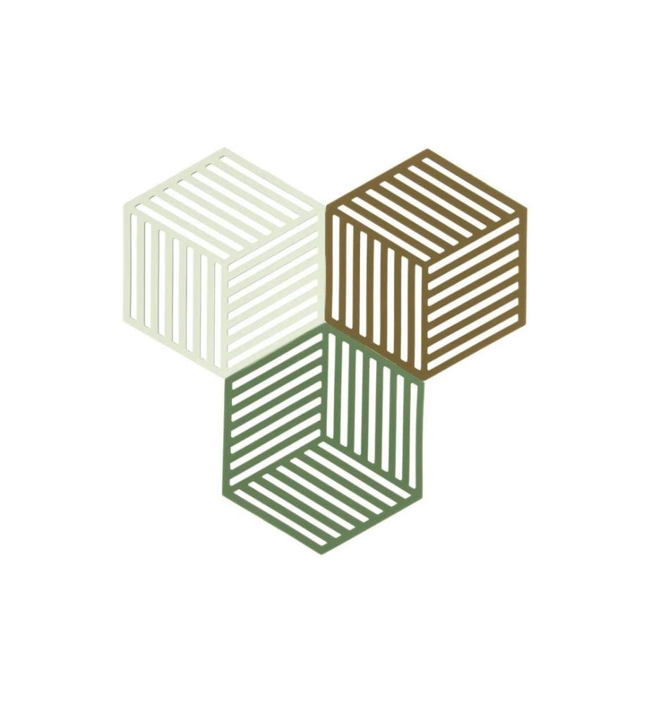 ZONE DENMARK - Dessous de plat Set de 3 hexagones,