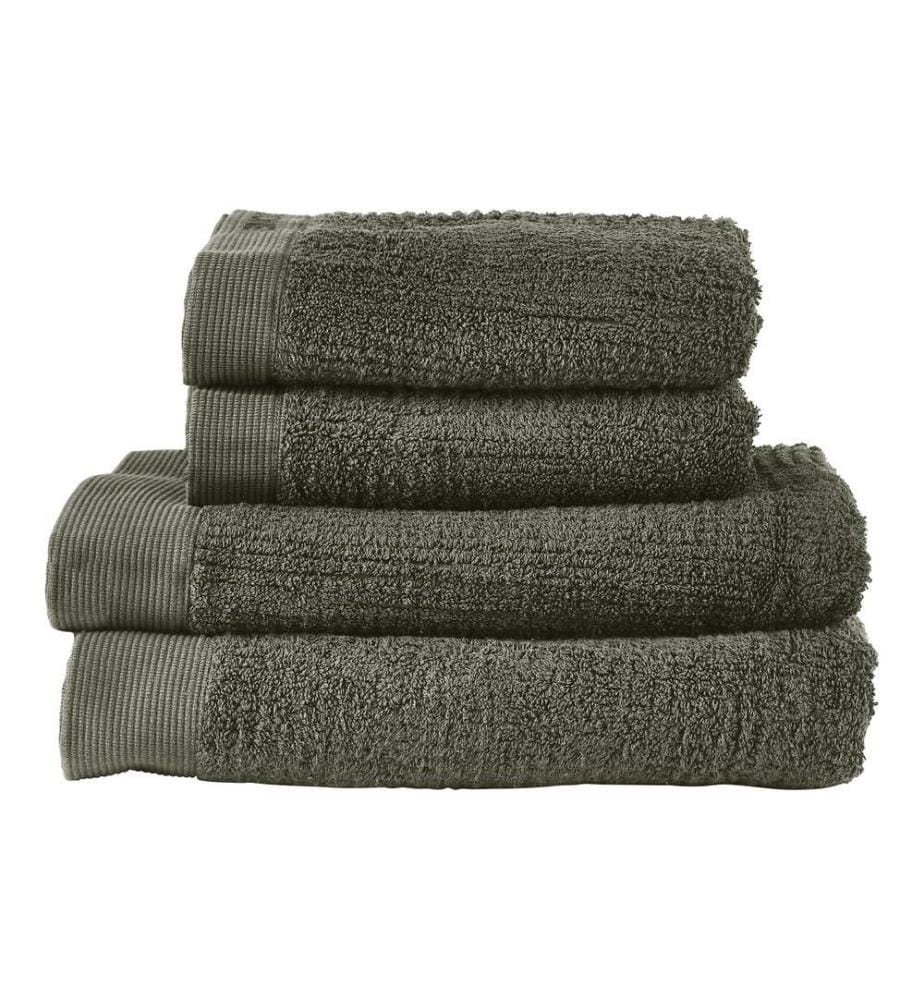 ZONE DENMARK - Serviette Classic 4 pcs Olive green 100% coton/600 g