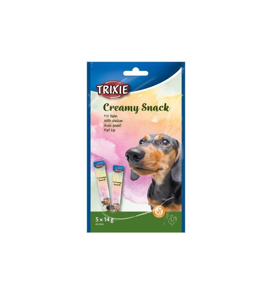 TRIXIE - Collation Creamy, avec du poulet, 5 x 14 g