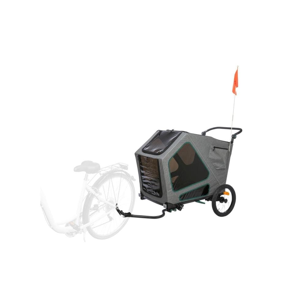 TRIXIE - Remorque pour vélo L, 80 cm x 103 cm x 98 cm / 147 cm