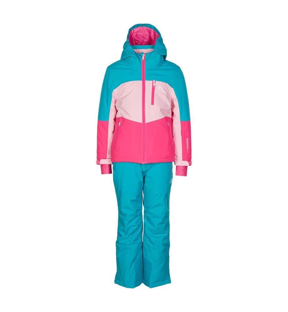Ensemble de Ski Pantalon + Veste Étanche et Doublé Polaire pour Fille - 3 Coloris