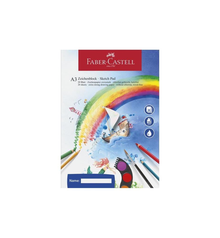 Faber-Castell Carnet de dessin A3 20 feuilles