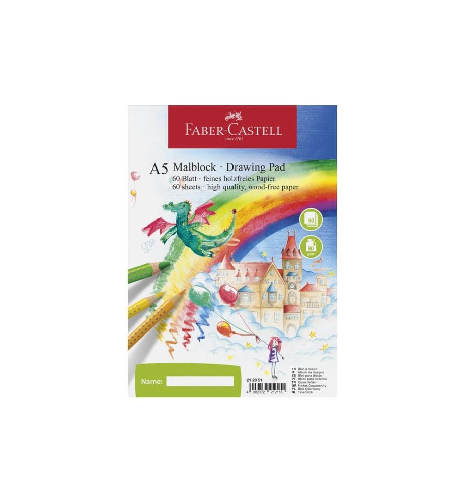 Faber-Castell Bloc à dessin A5 60 feuilles