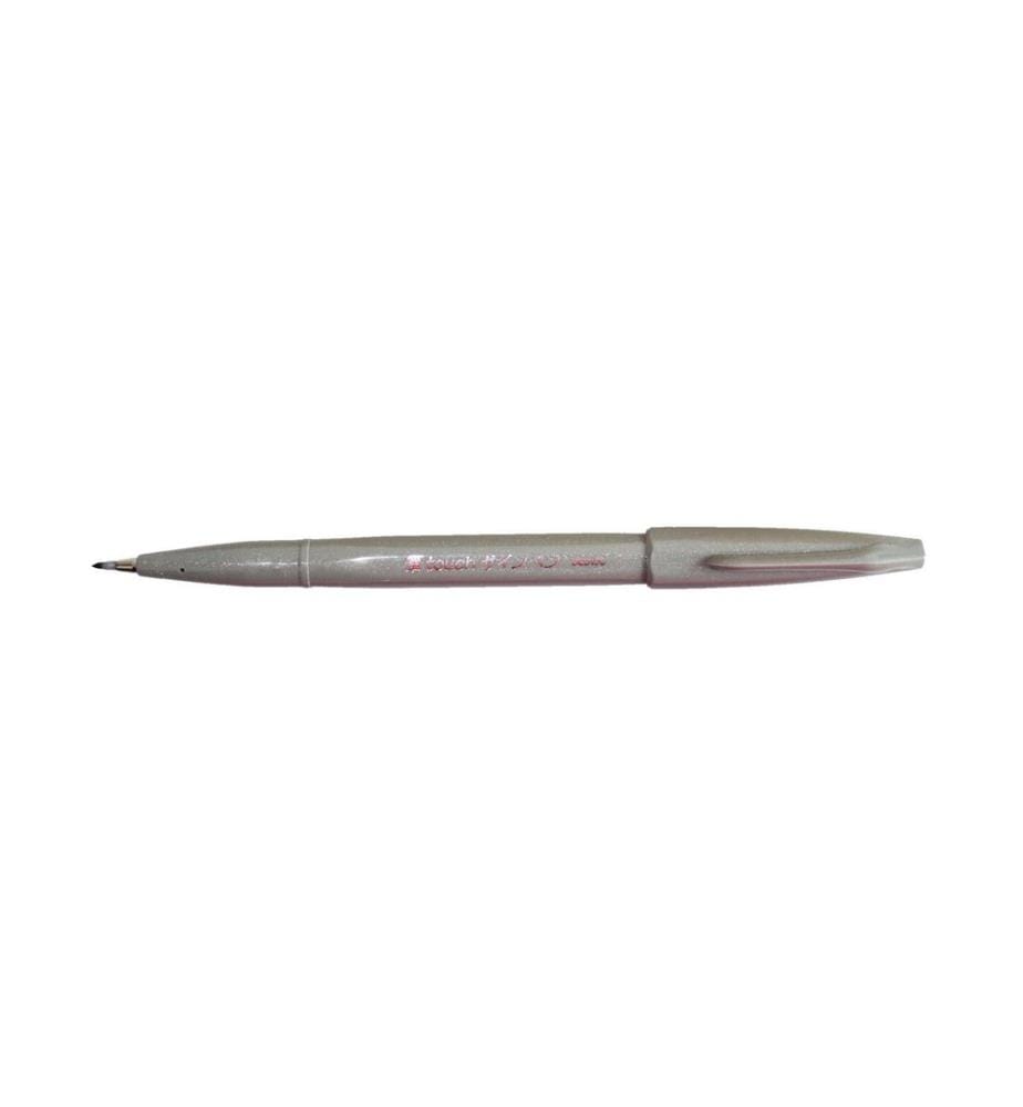 PENTEL - Crayon feutre Signe de la brosse 1 pièce, Gris