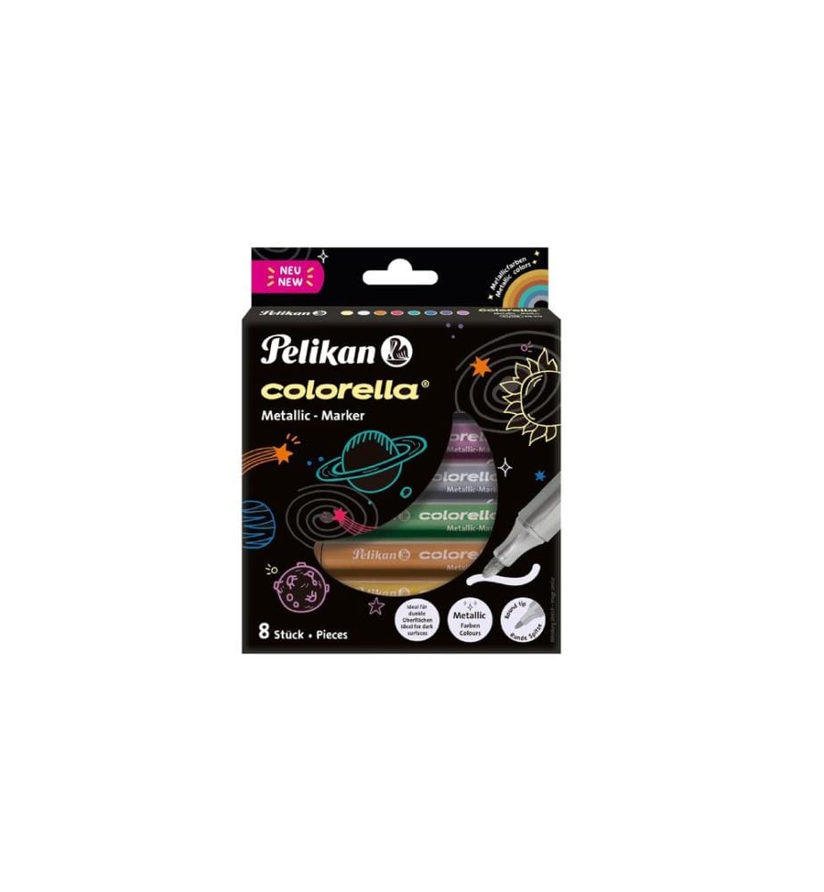 PELIKAN - Crayon feutre Colorella métallique 8 pièces, Multicolore
