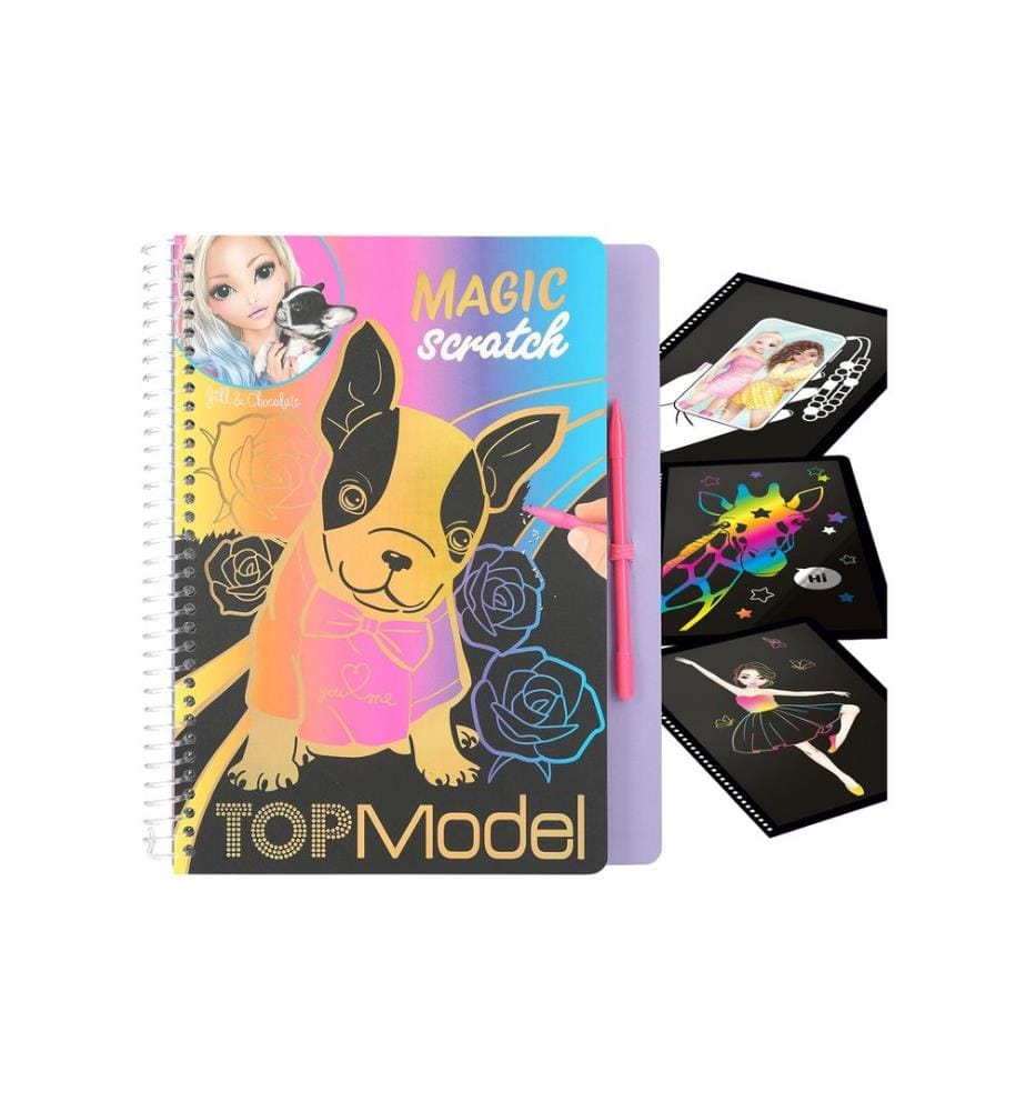 Topmodel - Cahier à colorier Carnet à gratter Top Model 16 pages