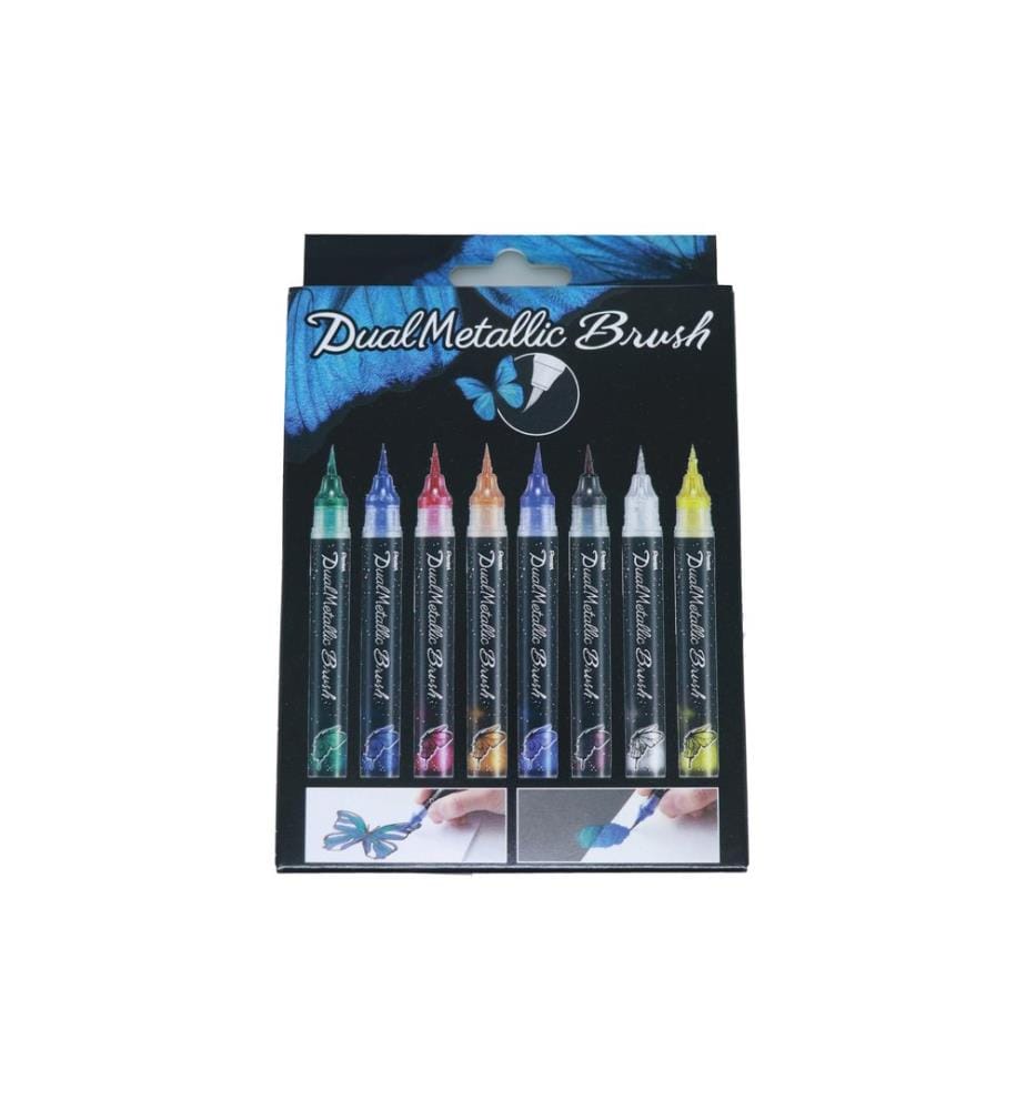 PENTEL - Brosse métallique double Multicolore, 8 pièces