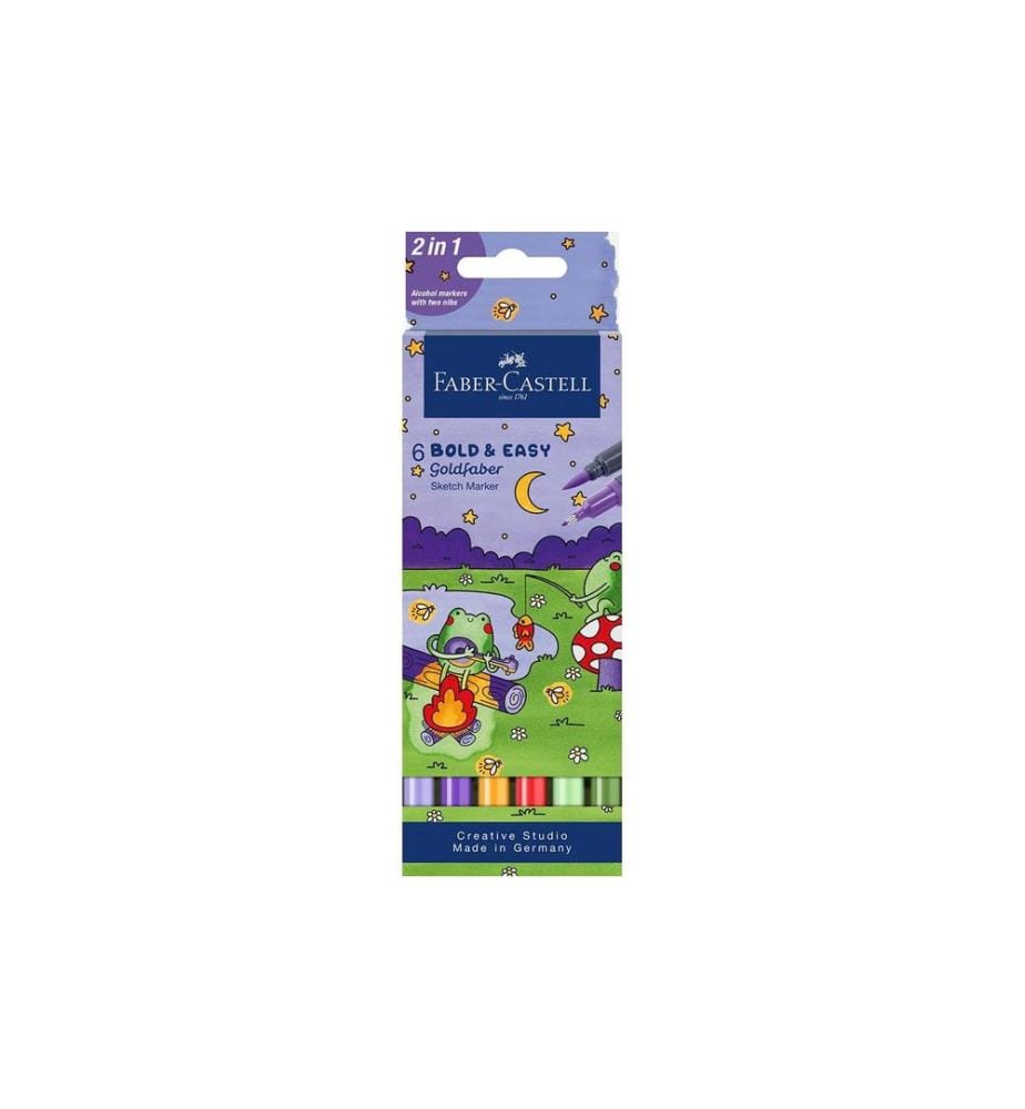 Faber-Castell Marqueur Goldfaber Sketch Bold Easy Étui de 6