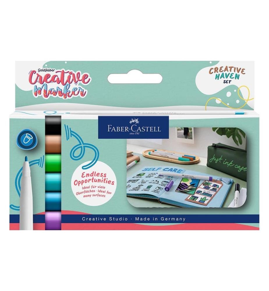 Faber-Castell Marqueur Creative Gofa Étui de 6 pièces, 1,5 mm