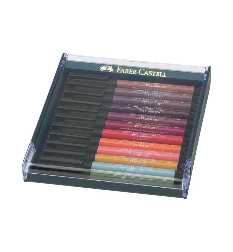 Faber-Castell Crayon à encre de Chine Pitt Artist Pen B Lot de 12