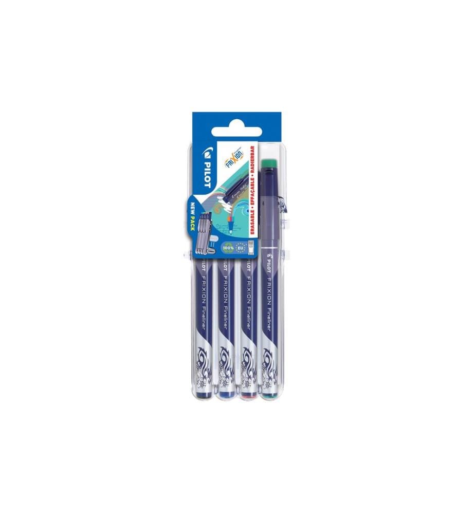 PILOT - Fineliner FriXion Evolutive Set Dentelle fine, 4 couleurs