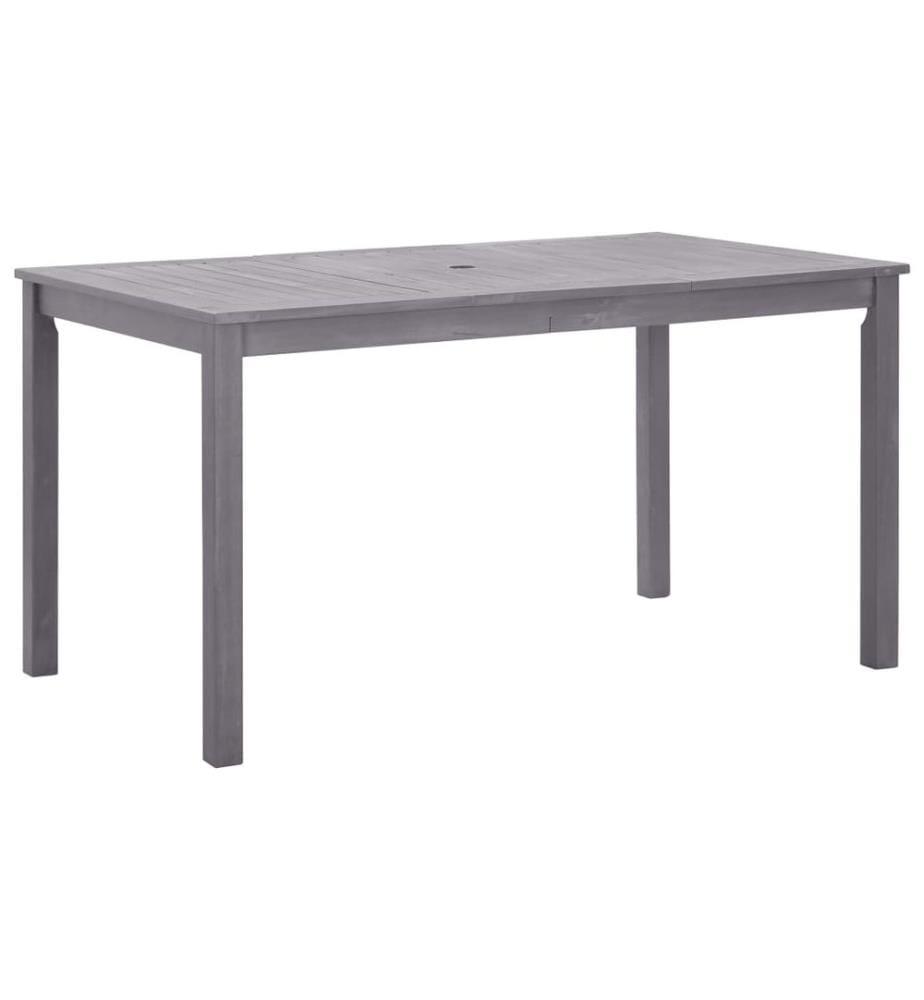 Table de jardin Délavage gris 140x80x74 cm Bois d'acacia massif