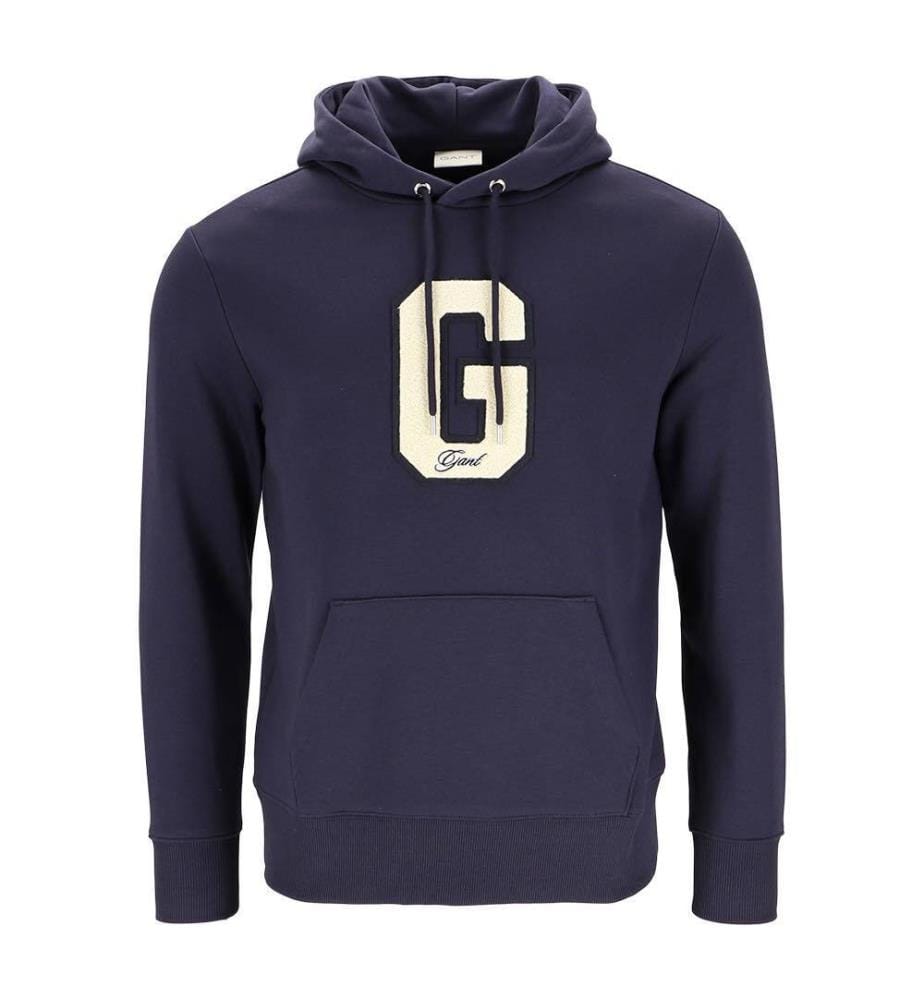 Sweat Badge Hoodie - Bleu Foncé