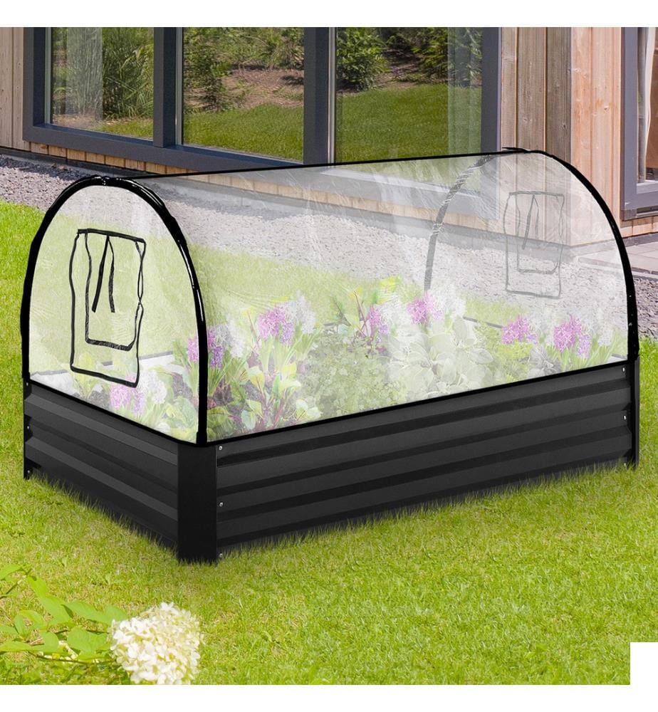 Serre de potager en métal 115cm - Noir