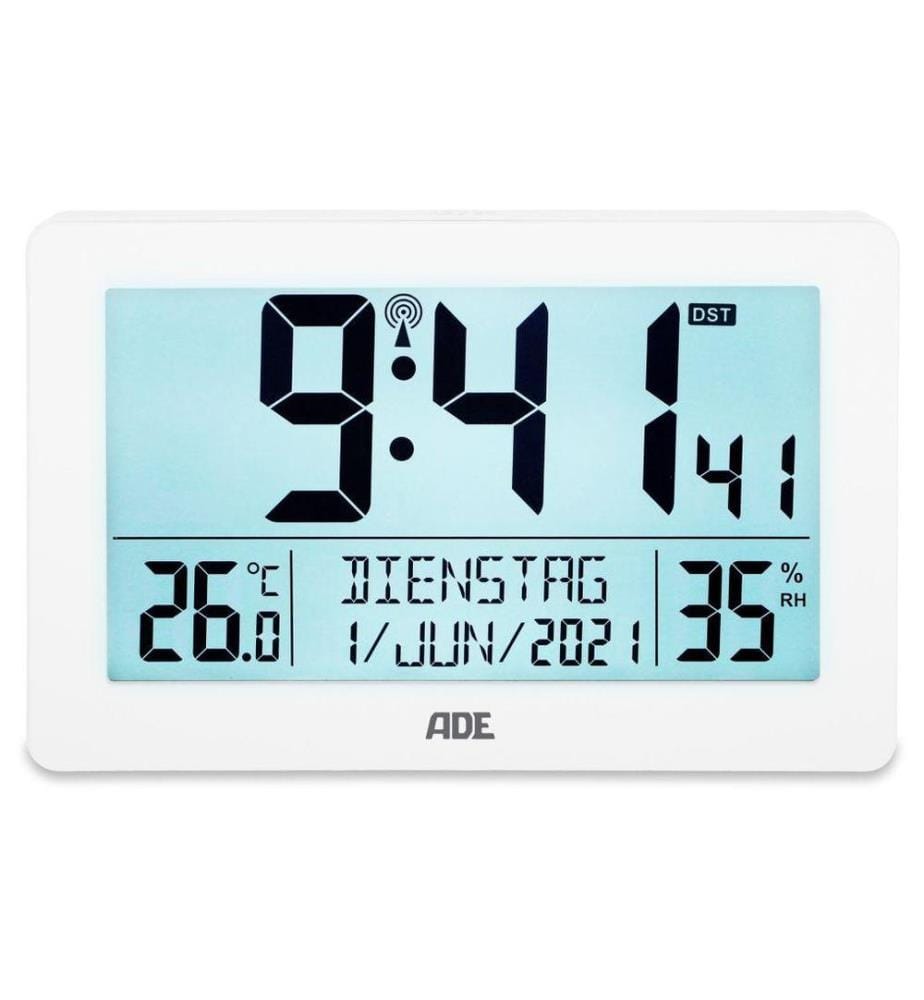 ADE - Horloge radio-pilotée Chiffres XXL