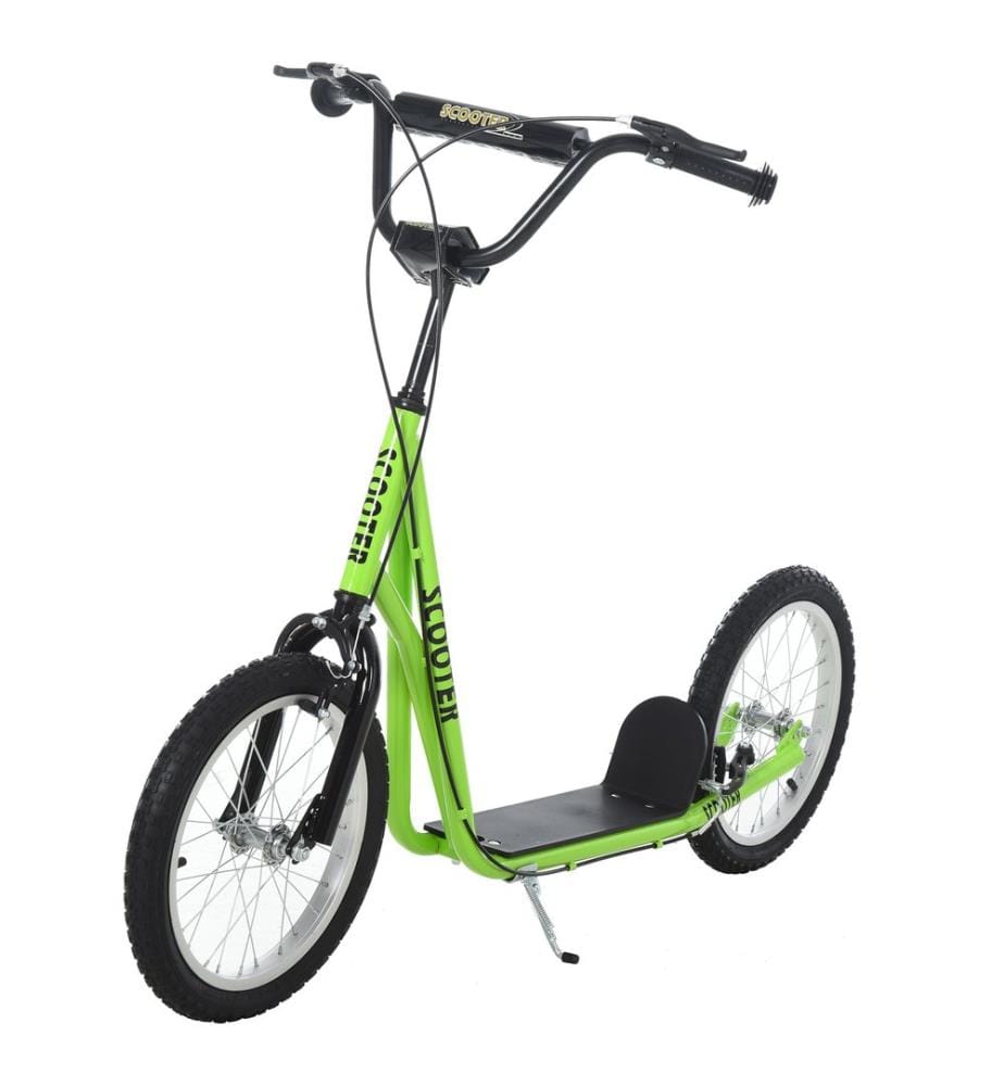 Trottinette Scooter Kickboard Kindertrotti 16 pouces roues à air vert