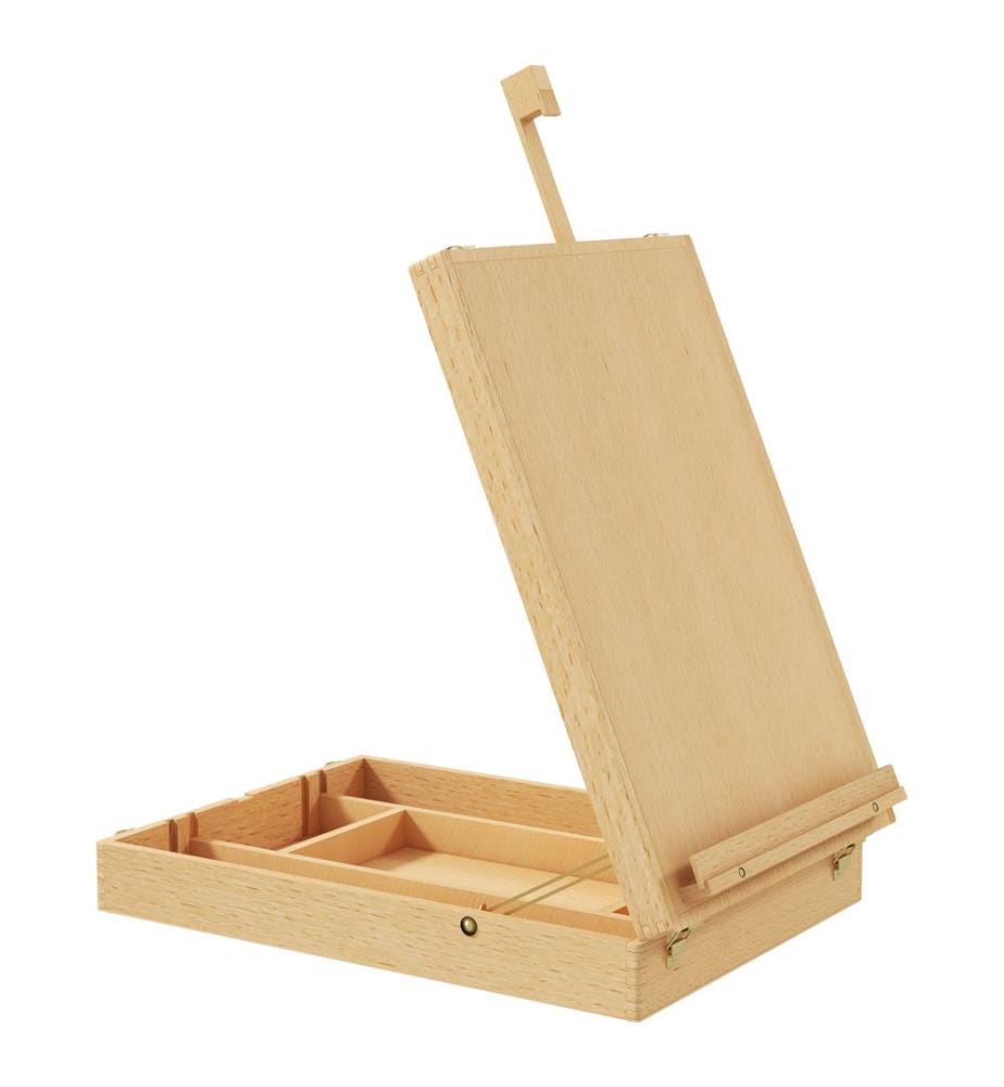 Chevalet de table en bois à angle réglable, pliable avec poignée et espace de rangement