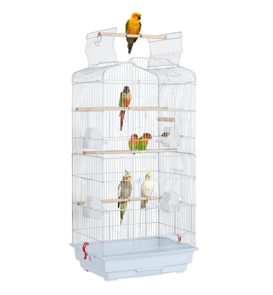 Volière Volière pour oiseaux Blanc
