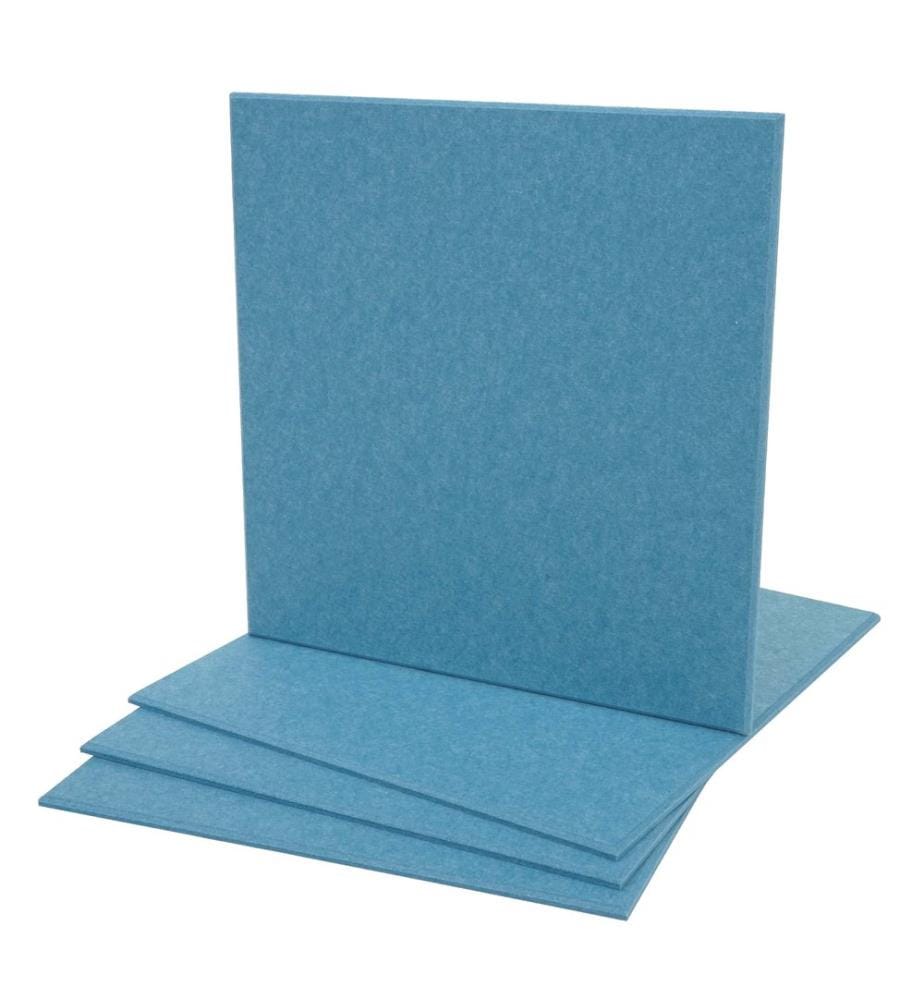Lot de 4 panneaux muraux acoustiques 1m2 Panneaux muraux insonorisants 50x50 cm