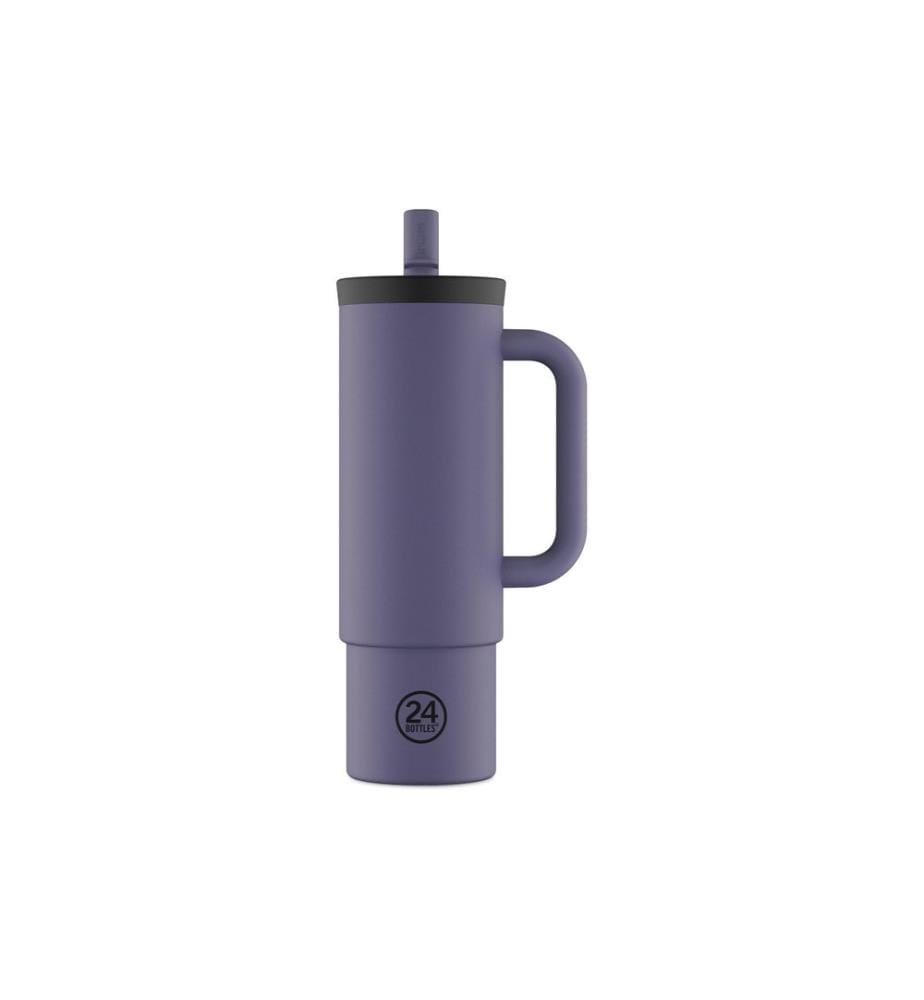 24BOTTLES - Gobelet isotherme Straw Cup 800 ml, Violet foncé