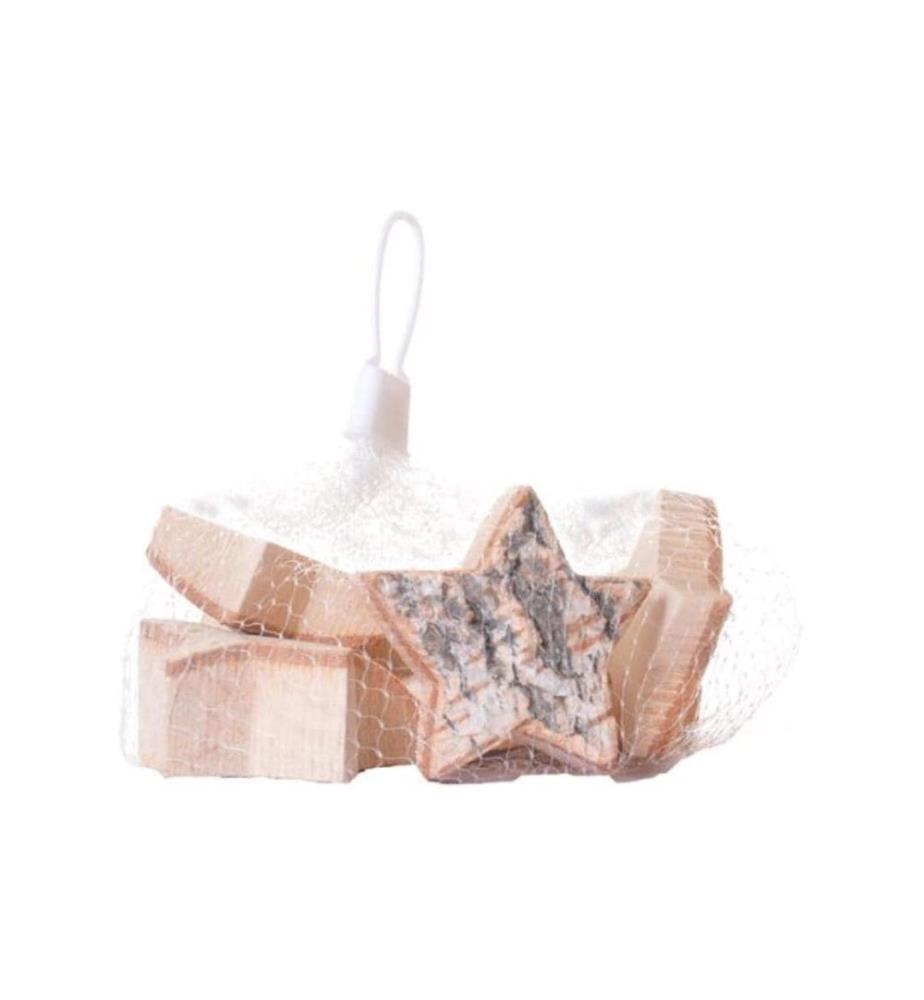 CHALET Décoration à parsemer Étoiles de bouleau en sachet 6 cm