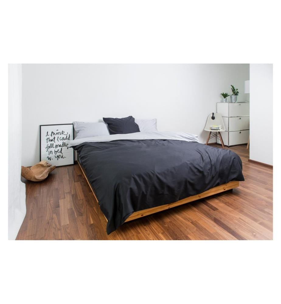 NOBILIUM - Housse de duvet Mia 160 x 210 cm, Argent/Anthracite