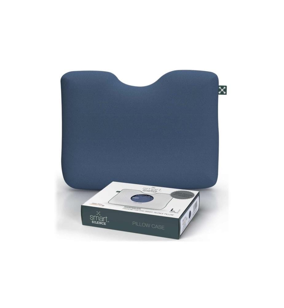 Smartsleep - Taie doreiller Silence L 54 x 40 x 12 cm, Bleu foncé