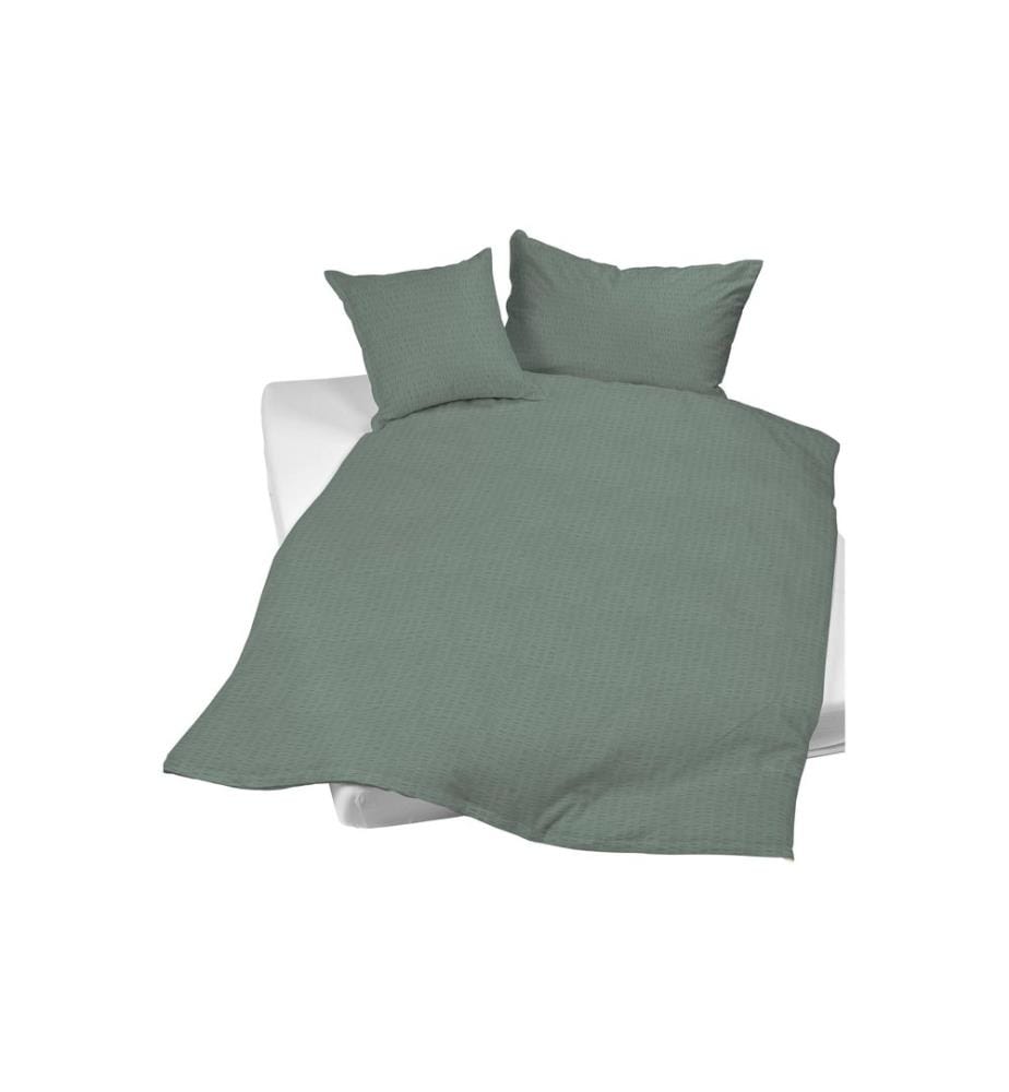 NIGHT FASHION - Housse de duvet Edi 200 x 210 cm, Vert sapin