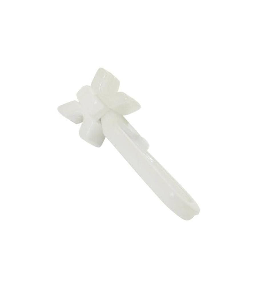 GARDINIA - Glisseur à illets avec un joint en X 25 pièces, blanc