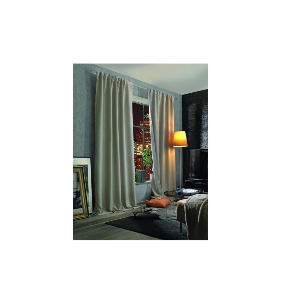 STOTZ - Decor AG Rideaux opaques avec galons autoplissants Maloja 135 cm x 160 cm, nature