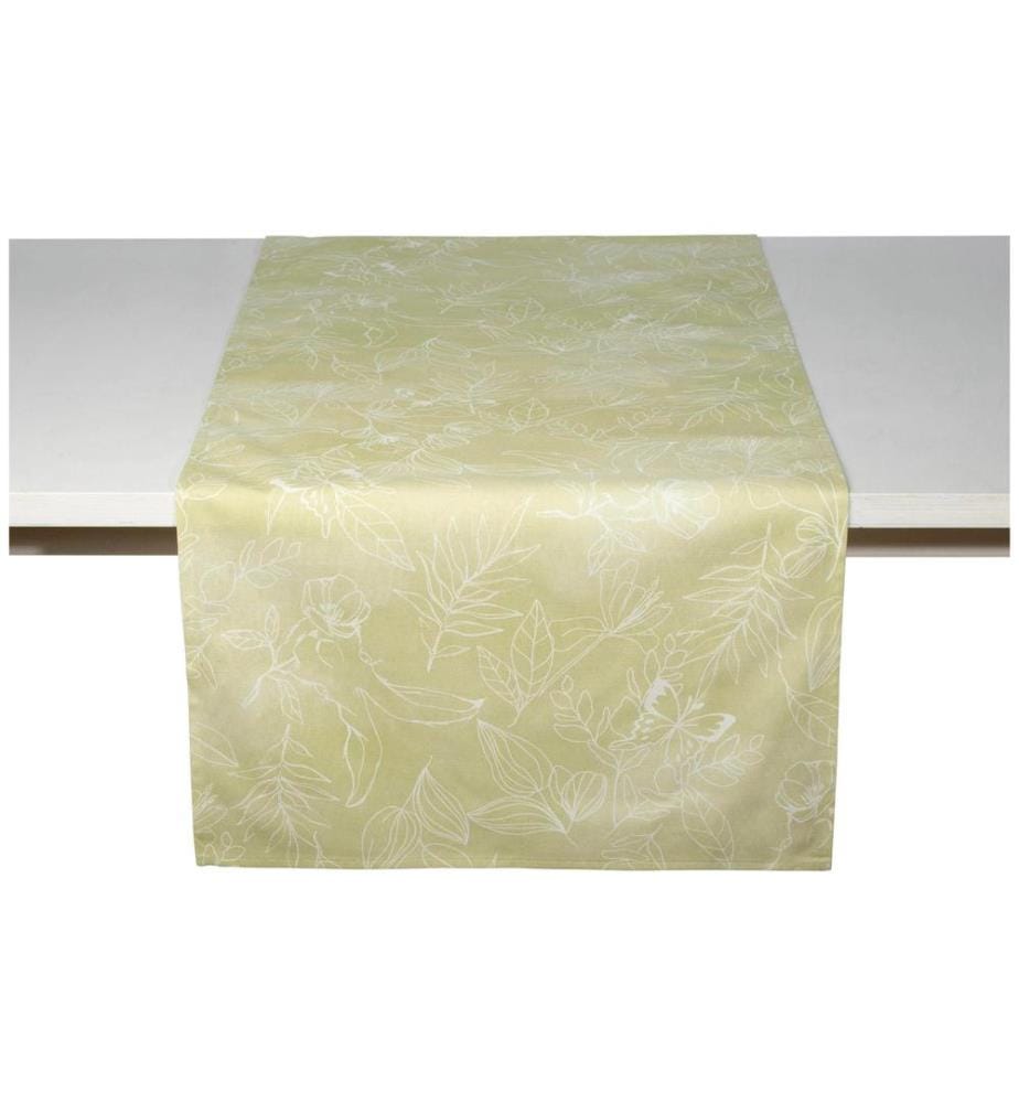 PICHLER - Chemin de table Amadeus 50 cm x 1.5 m, Lime Green Metallic