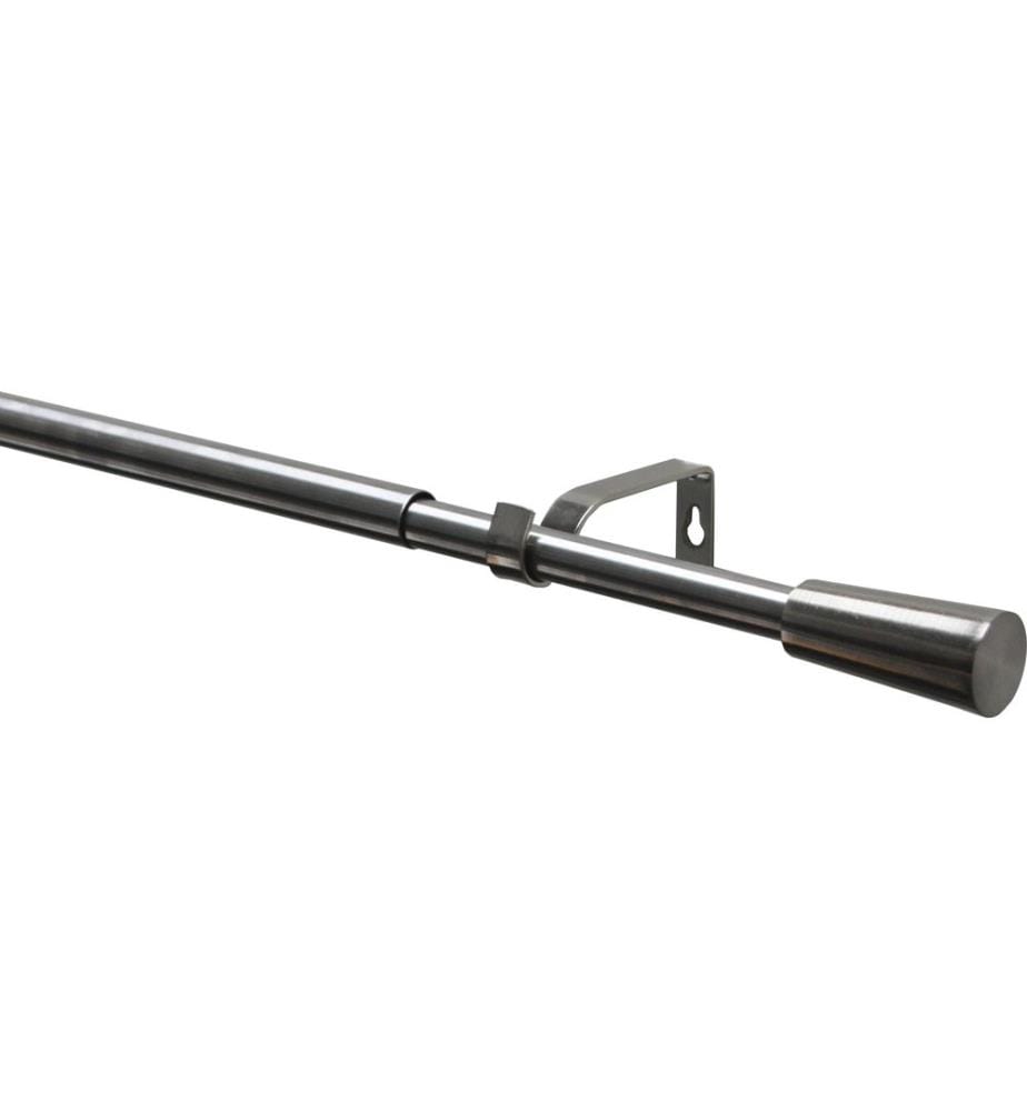 GARDINIA - Rail pour rideaux Set Kos Cone 1 canon 19/16 mm 120-210 cm