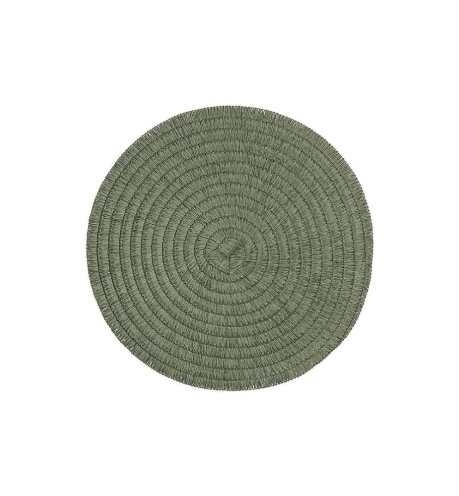 PICHLER - Set de table Wave 2 pièces, 38 cm, Vert olive
