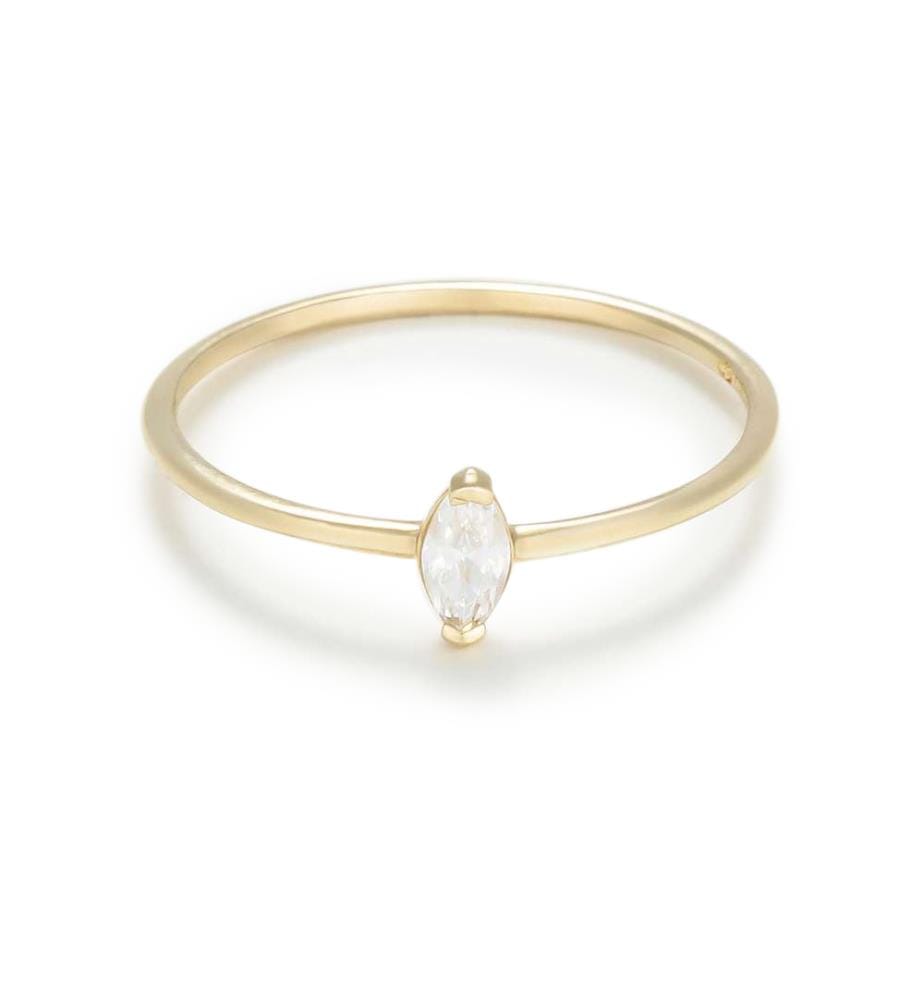 Bague Nao - Or Jaune 375/1000 et Zirconium