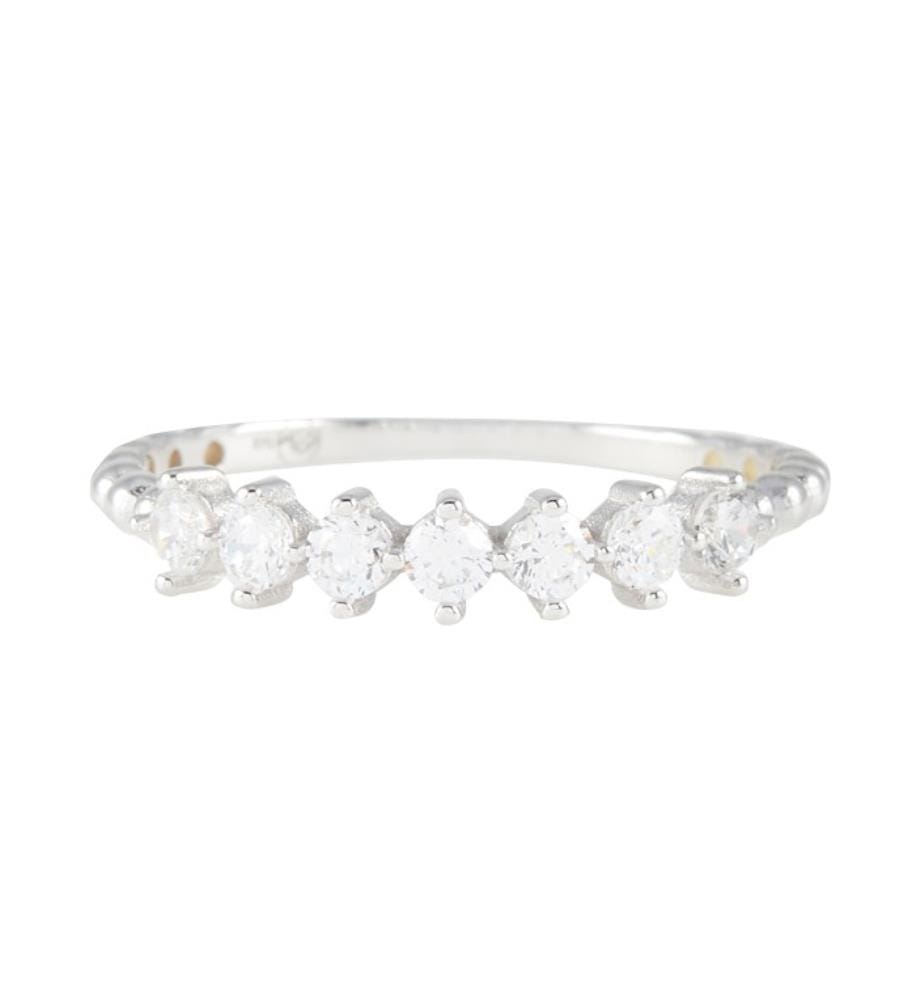 Bague "Bella" - Or Blanc 375/1000 et Zirconium