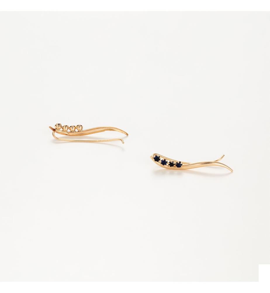 Boucles d'oreilles "Saphir lines" Or Jaune 375/1000