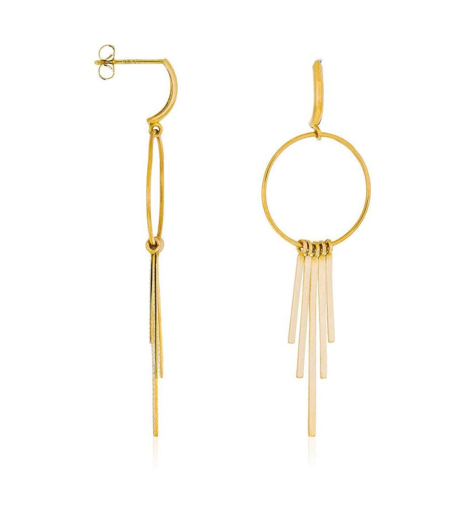 Boucles d'Oreilles Voilage - Or Jaune 375/1000