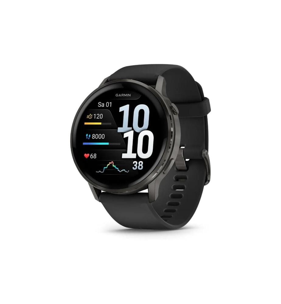 GARMIN - Montre de sport GPS Venu 4 - 45 mm Noir/Gris