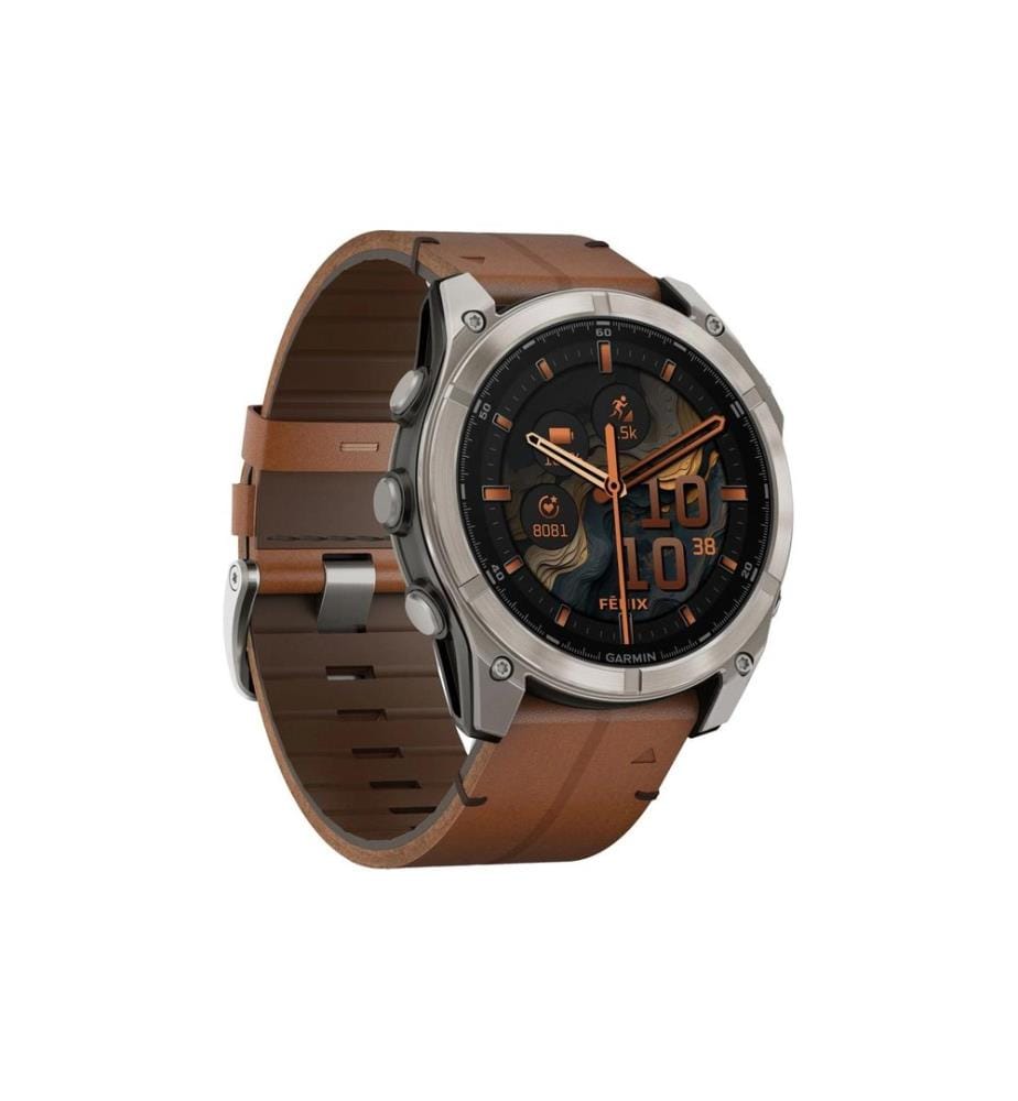 GARMIN - Montre de sport Fenix 8 AMOLED Sapphire, 51 mm Marron