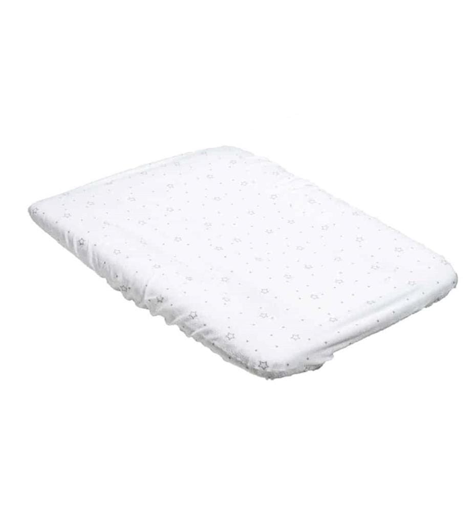 KULI-MULI Housse pour le matelas à langer éponge Etoile argent 50 x 80 cm